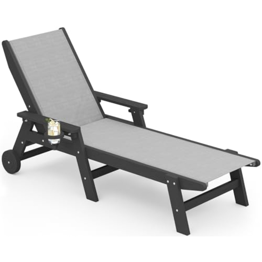 Textilene Patio Chaise Lounge  - Deck Chair Lounger avaliação e preço