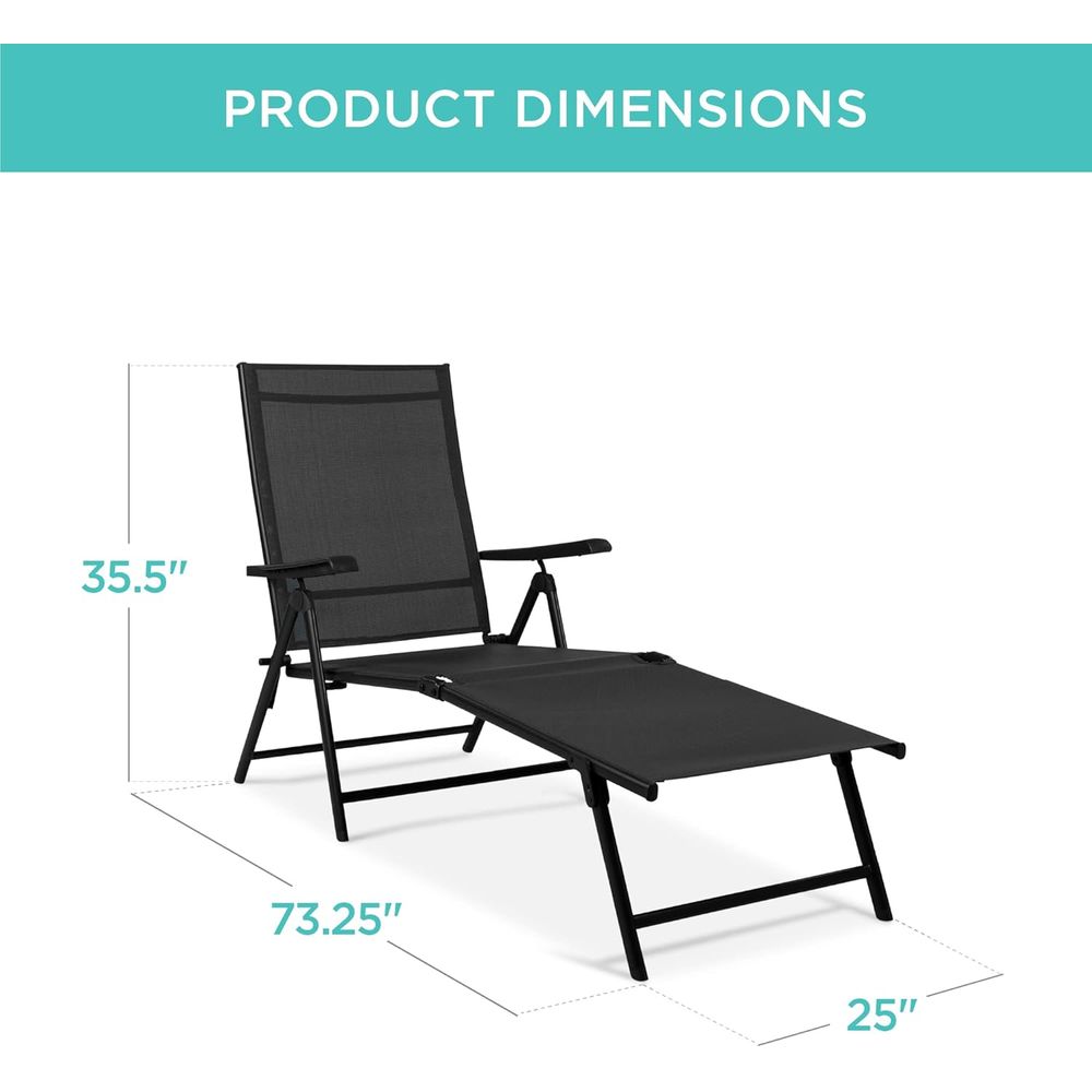 Set o 2 Outdoor Patio Chaise L - Deck Chair Lounger avaliação e preço