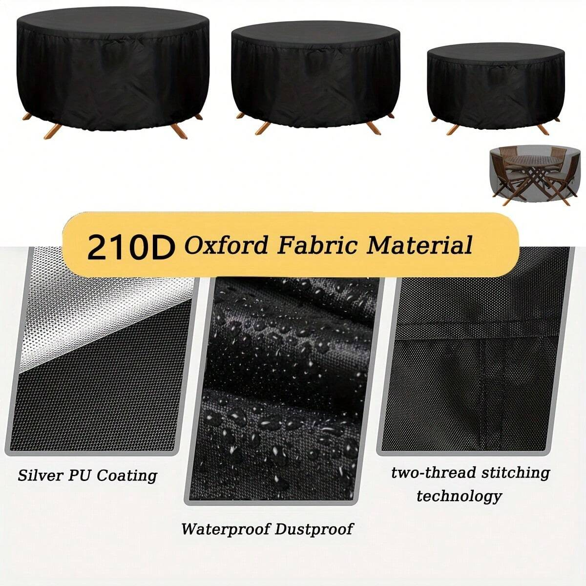 Waterproof Round Patio Furnitu - Outdoor Furniture Table And Chairs avaliação e preço
