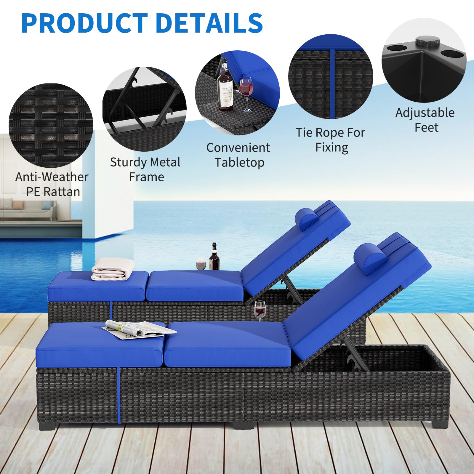 Outdoor Chaise Lounge Chairs S - Deck Chair Lounger avaliação e preço