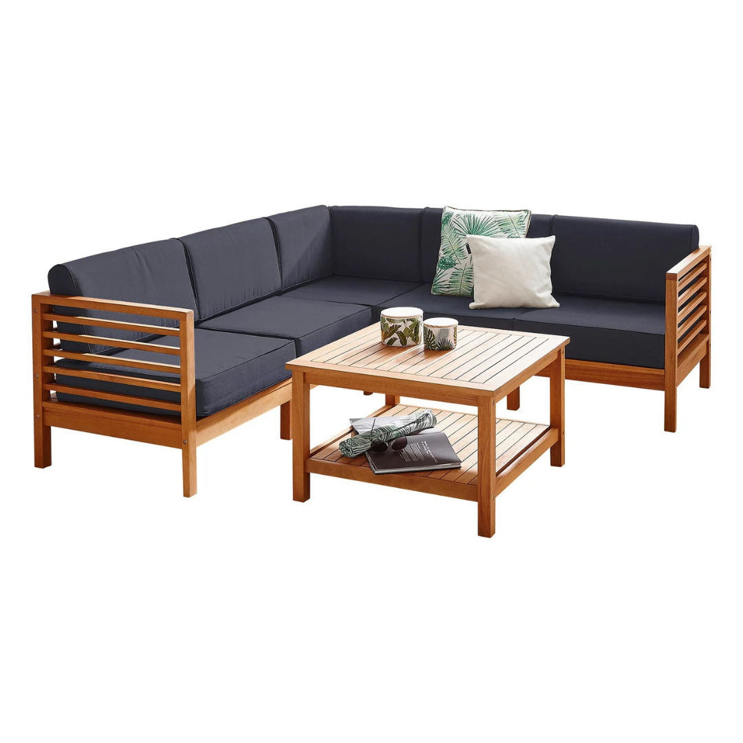 Modern Outdoor Teak Wood Sofa  - Outdoor Furniture Warehouse avaliação e preço